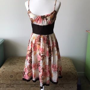 Paisley Flower Printed Knee length Dress